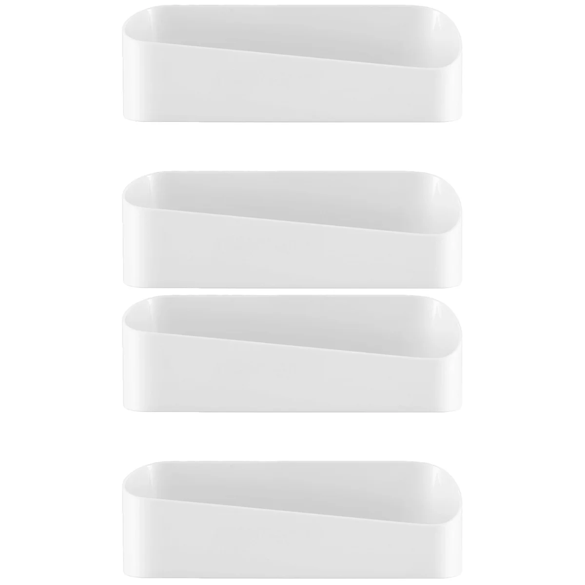 

4 Pcs Free Perforation Wall Receives Frame Geometrical Modelling Organizer for Toilet Bathroom (White)