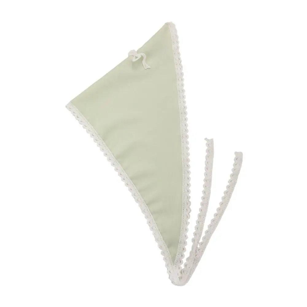 Bowknot Triangle Bandana Cute Turban Wraps Bow Triangle Scarf Headbands Printed Lace Hair Scarf Girls