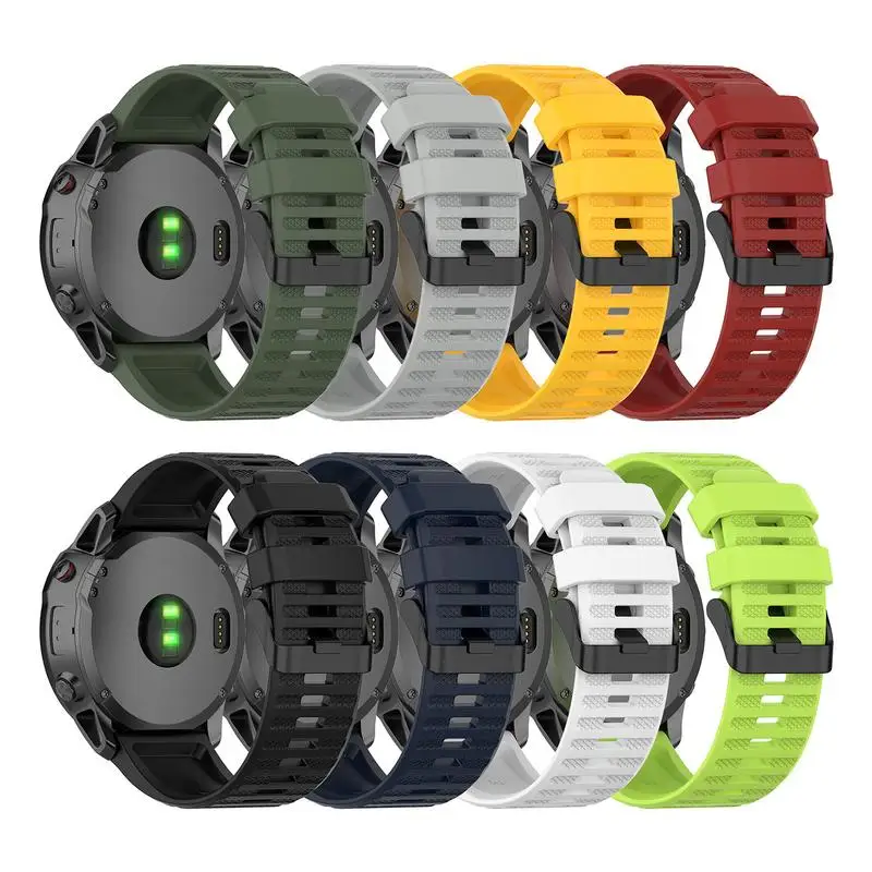 Cinturino In Silicone Per Garmin Tactix Delta Enduro Fenix 6X 5X Zaffiro/Gps/Plus/Pro 3 Hr D2 Bravo Quaitx 3 Descent Mk 1/2/2I