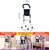 Height Adjustable Toilet three-in-one Bed Rail for Elderly Adults Assistance for Getting In and Out Bed Assist Bar walking aid w 3