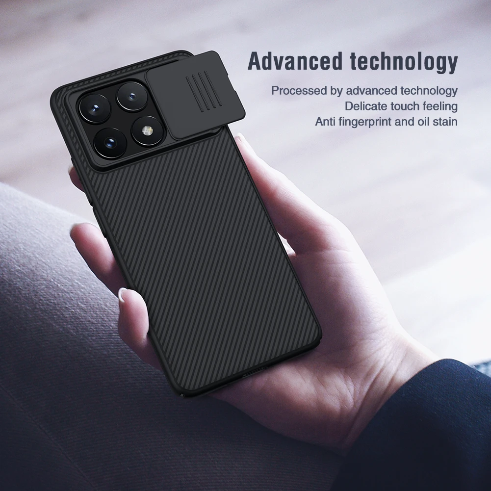 Nillkin Case for Xiaomi Poco X6 Pro 5G Shockproof Phone Cases with Slide Camera Cover 4
