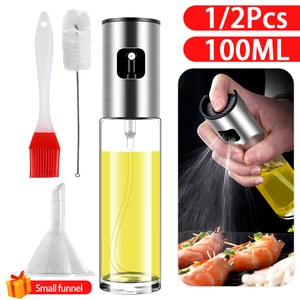 Kitchen Olive Oil Bottle Dispenser Glass Oil Pump Spray Bottle Sprayer for Oil and Vinegar Leak-Proof BBQ Sprayer Cookware Tools