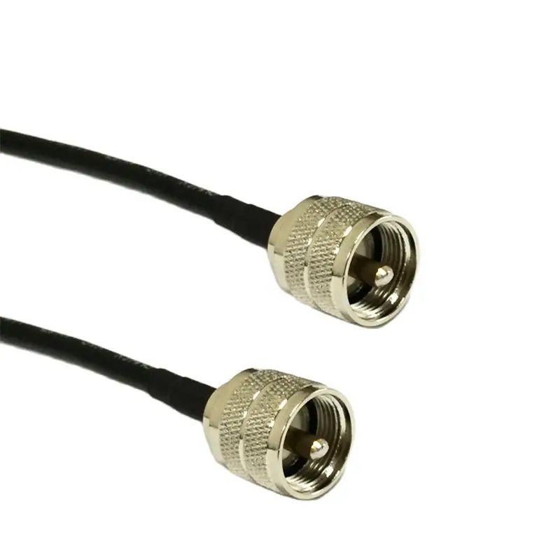 New UHF  Male PL259 Switch UHF Plug  Convertor RF Coax cable RG58 Wholesale  Fast Ship 50CM/100CM/200CM replacement 200cm diy aviation headset durable mono audio cable walkie talkie line cord repairing dual plug aircraft headphones