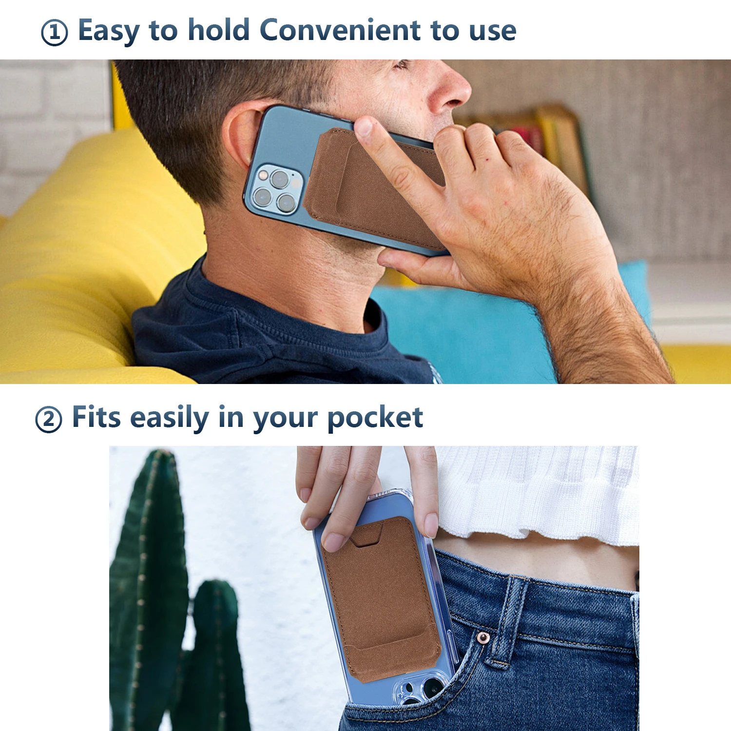 Micflip 맥세이프 지갑, 애플 파인드 마이 마그네틱 지갑, 아이폰 15, 14, 13/12 시리즈에 적합-Freehip.co.kr