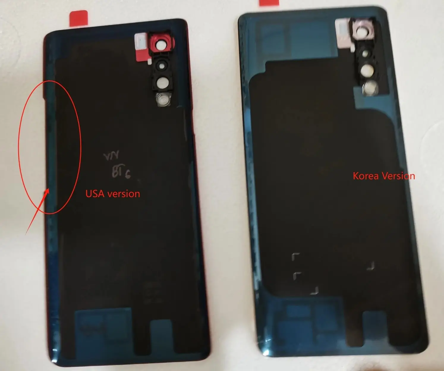 LG 벨벳 5G 배터리 커버 도어 용 카메라 렌즈 포함 LG G9 후면 커버 LM-G900N LM-G900E 커버 한국 미국
