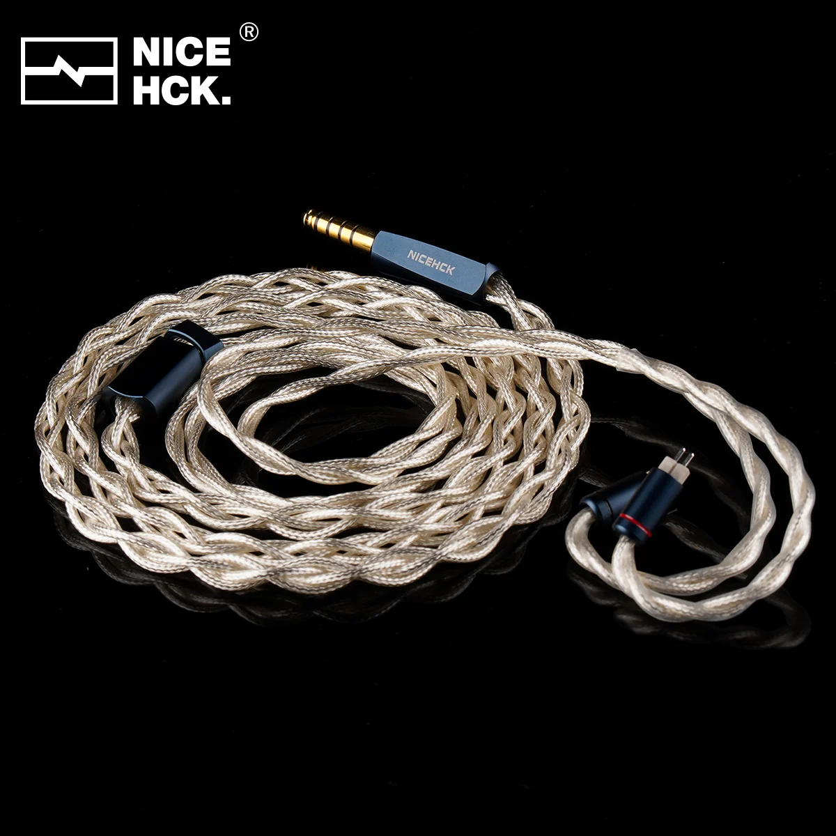 NICEHCK AuKing2 イヤホンアップグレードケーブル 7N 金メッキ