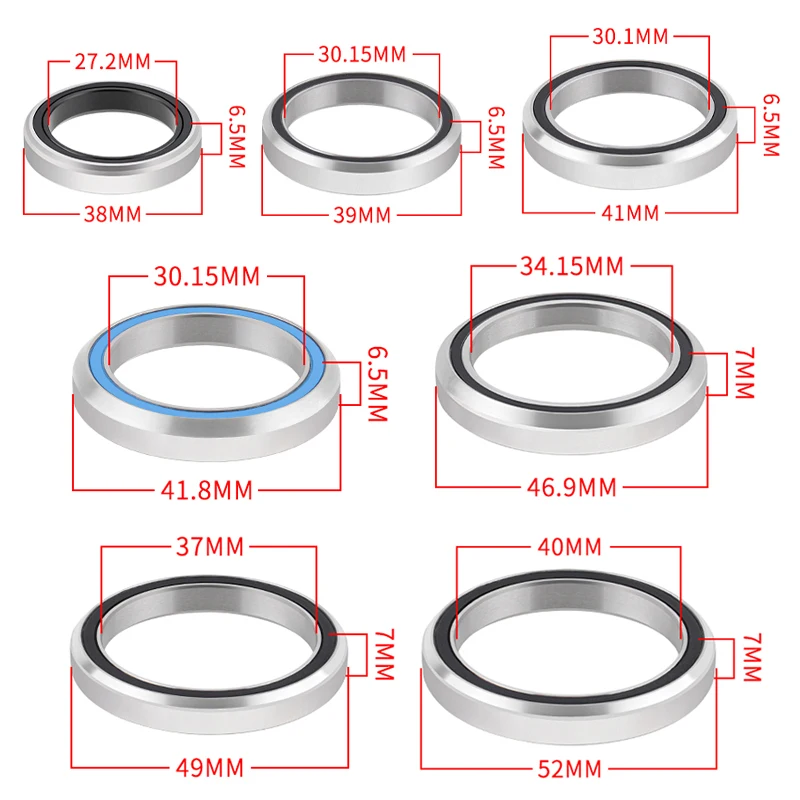 Bike Bearing 38-52mm Headset Bearings For 28.6-46.9mm Headset Repair MTB Road Bicycle Parts bicycle headset