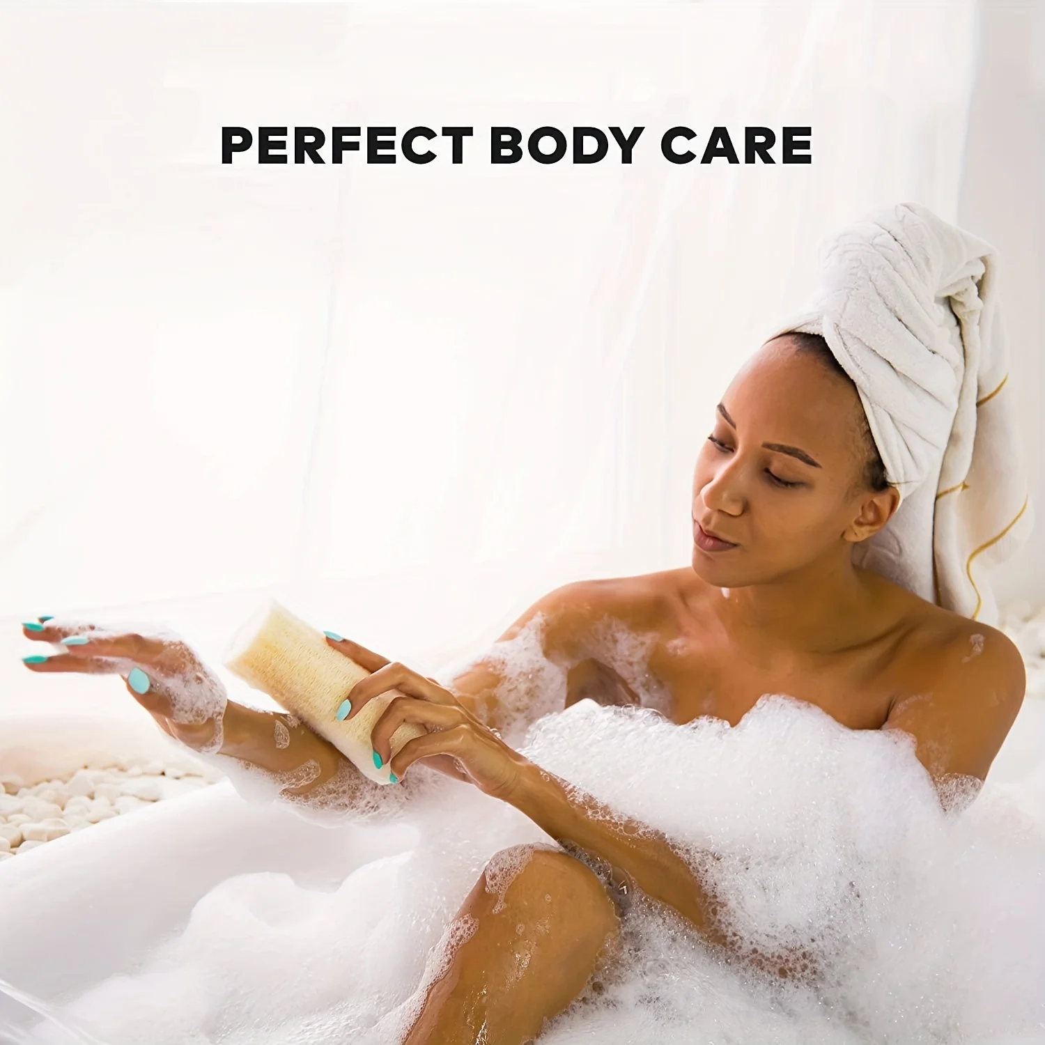 Natural Loofah Sponges Organic Luffa Bath Shower Sponge Exfoliating Body Back Scrubber for Men Women Adults SPA Beauty Bathing