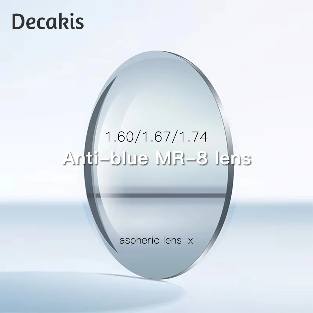 MR-8 1.60 1.67 1.74 Ultra-Tough Lens HD Wear-Resistant Anti-Ultraviolet Anti-Blue Light Lenses For Rimless Glasses