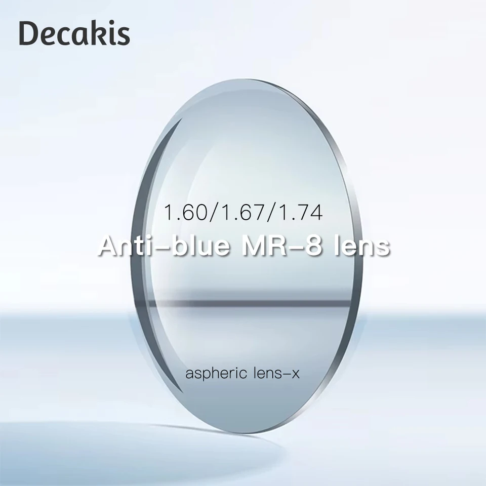 MR-8 1.60 1.67 1.74 Ultra-Tough Lens HD Wear-Resistant Anti-Ultraviolet  Anti-Blue Light Lenses For Rimless Glasses - AliExpress
