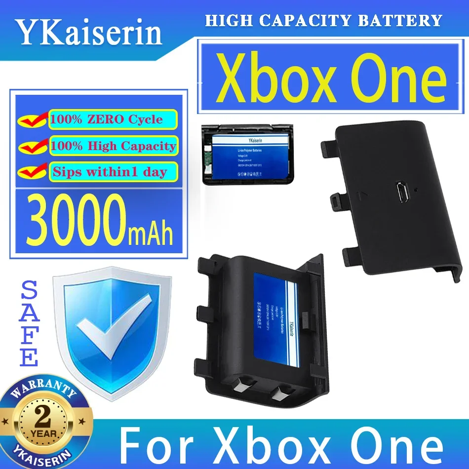 

YKaiserin 3000mAh Replacement Battery For Microsoft Xbox One For Wireless Controller Gamepad Joypad Digital Batteries