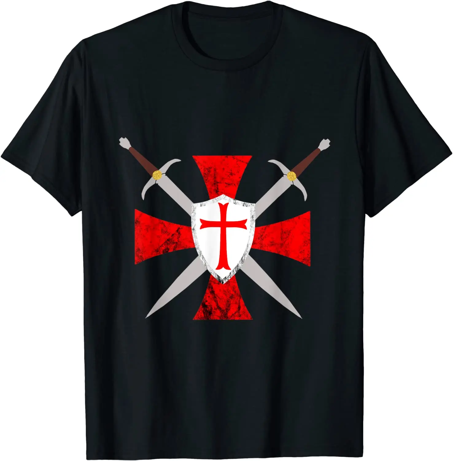 

Crusader Knights Templar Symbol Code Cross Warrior Crest Men T-Shirt Short Sleeve Casual Cotton O-Neck Summer TShirt