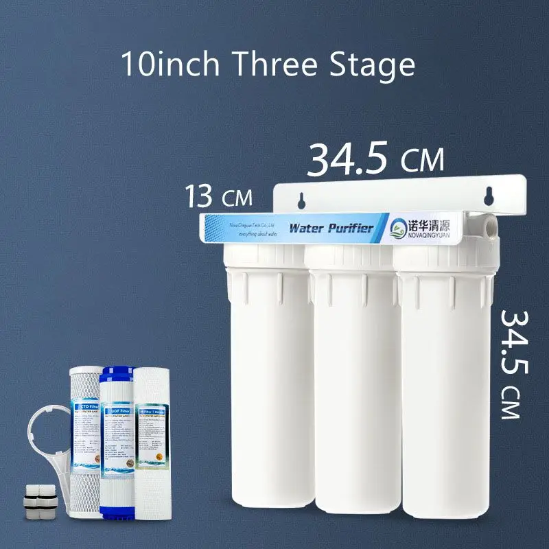 1Set 10inch White Prefilter Two Stage Three Stage Water Purifier Filter Bottle with Filter Element Home Garden Supplies