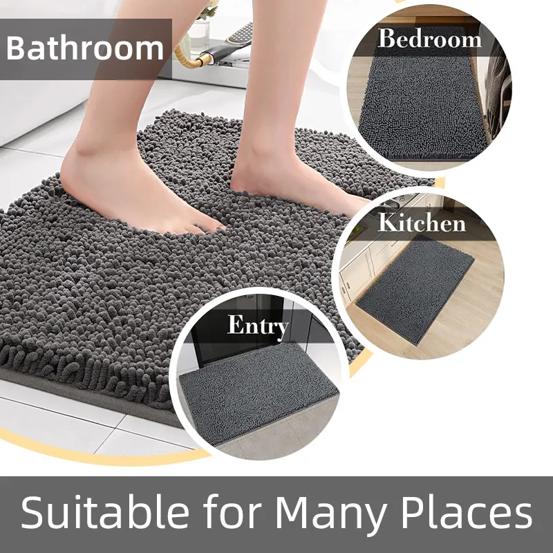 1pc 40*60cm Blue Soft and Absorbent Chenille Bath Rug – Non-Slip and Quick Dry Shower Carpet for Home Bathroom -Machine Washable BEST SELLERS 1pc 40*60cm Blue Soft and Absorbent Chenille Bath Rug – Non-Slip and Quick Dry Shower Carpet for Home Bathroom -Machine Washable BEST SELLERS
