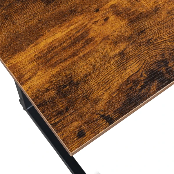 【旧编码：31585662】 复古色桌面 复古色挡板 黑色钢架 刨花板贴三胺 60cm N001 电脑桌 可升降 可移动-37