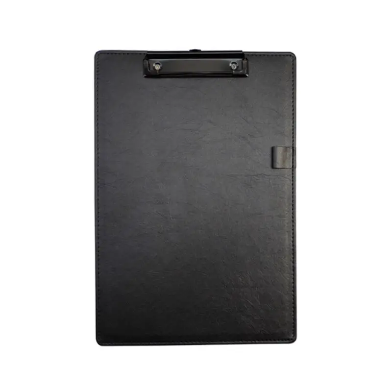 PU Leather A4 A5 File Paper Clip Board Writting Pad Folder Document Holder with Pen Clip P9JD