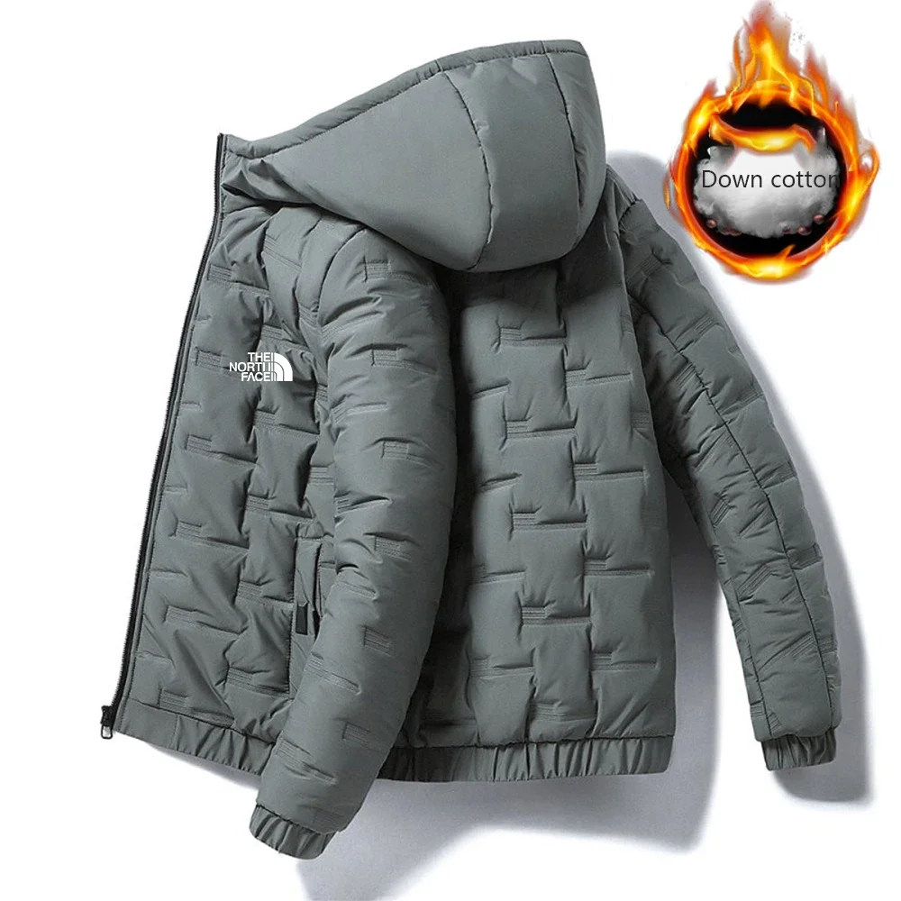 Men Woolen Coat Street fashion men's winter short style thick warm cotton coat hooded cotton jacket