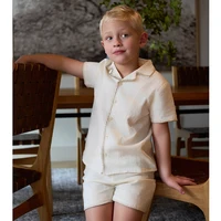 Robe en coton pour filles, collection Maison AS SS26, jacquard à rayures, tricot à motif diamant pour garçons, vêtements assortis pour la famille 4