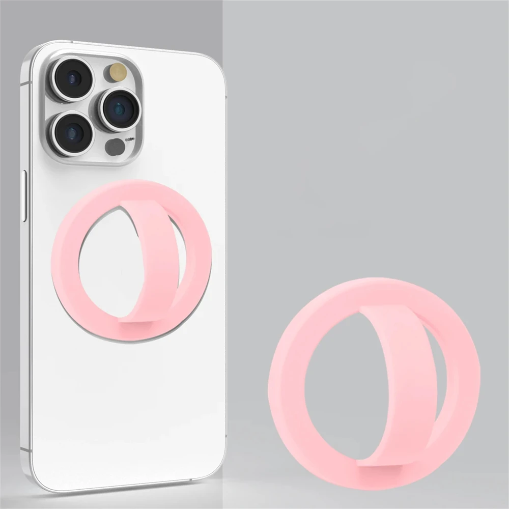 Magnetic Silicone Ring Holder for Phones - Universal Ring-Shaped Grip Accessory