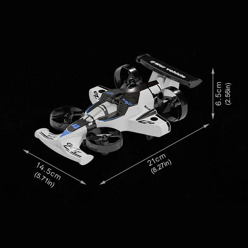Rc Drone Car 2In1 Rc Toy Land-Air Vehicle with 4 Axis Quadcopter Fixed Wing Stunt Drift Mode Remote Control for Kids Adults
