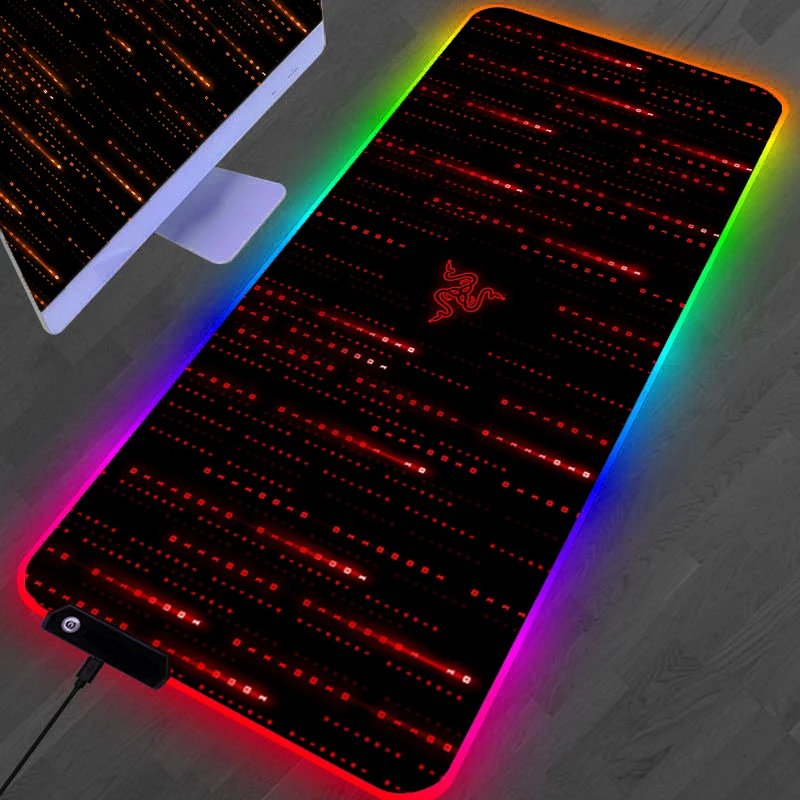 

Игровой коврик для мыши Xxl Razer, аксессуары для ПК, игровой коврик для мыши Rgb, настольный протектор, коврик для клавиатуры, коврик для мыши с ан...