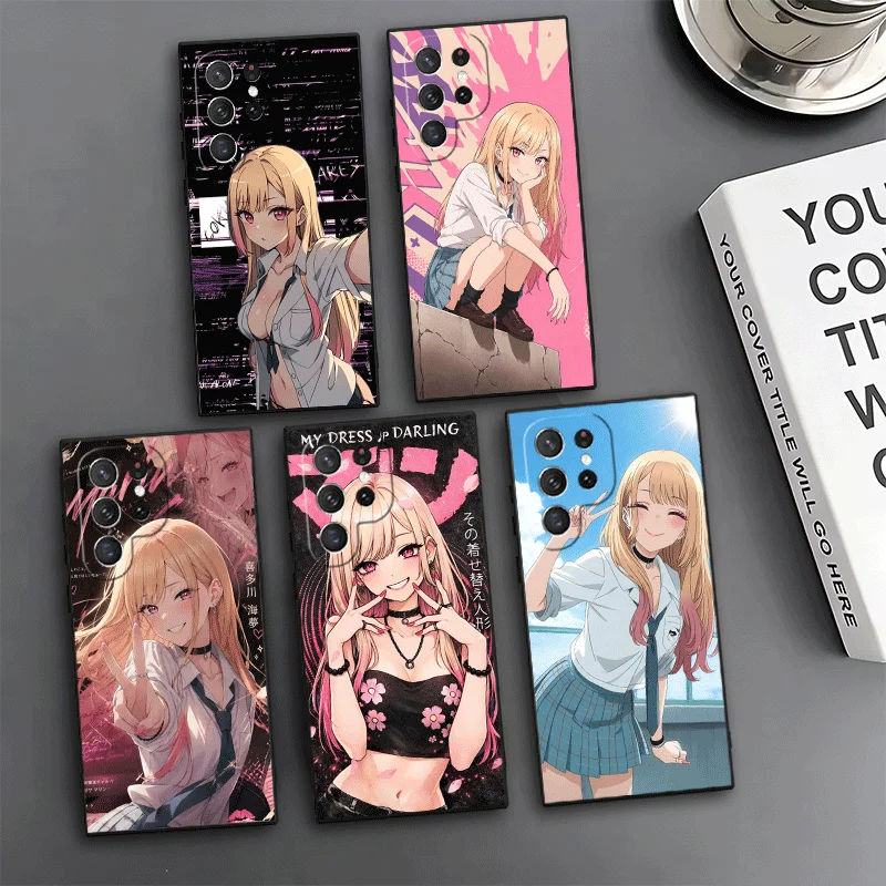 Charming Kitagawa Marin Phone Case with Edge Pattern - Customizable Design