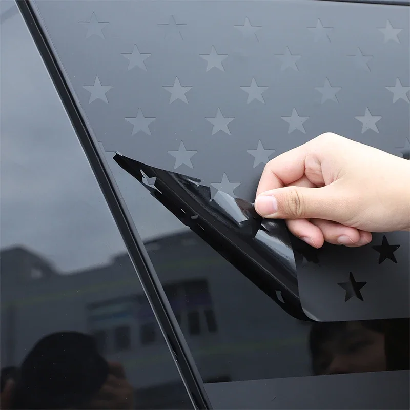 

For Land Rover Range Rover Vogue L405 2013-2022 PVC Black Car Rear Side Window Glass Trim Sticker Car Accessories