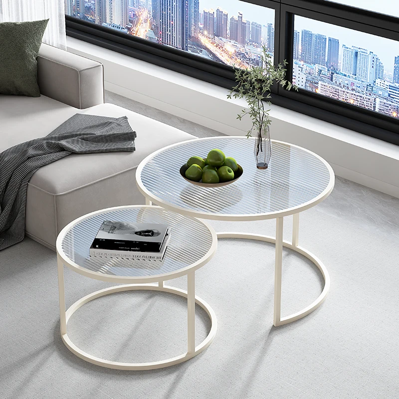 

Metal Iron Side Table Modern Design White Mobile Coffee Table Living Room Center Tavolino Da Salotto Decoration Accessories