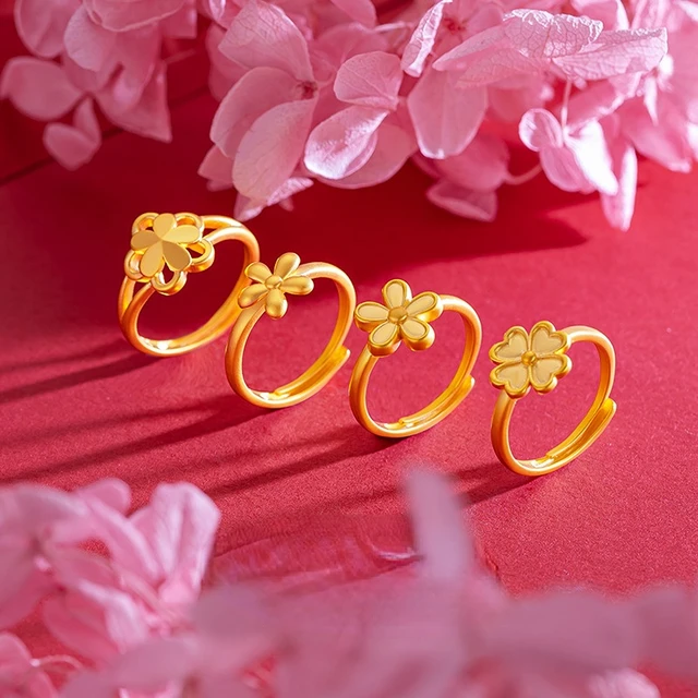 Baby Pink Adjustable Flower Ring – Unigem