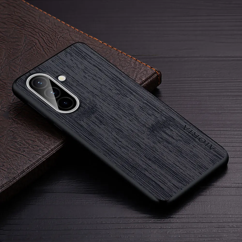 Wood Grain PU Leather Cover