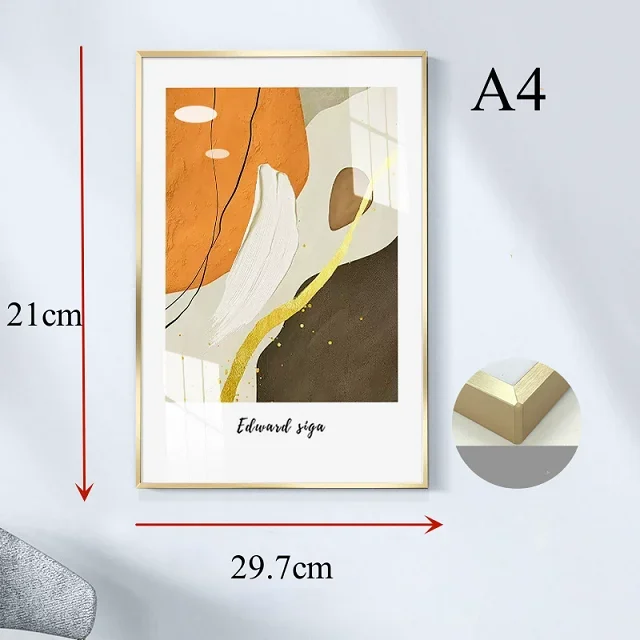 A4 21x29.7CM Poster Çerçevesi Duvara Asılan Akrilik Sergi Çerçevesi Sertifika Resim Çerçeveleri Fotoğraf Sergileme Şık Ev Dekorasyonu