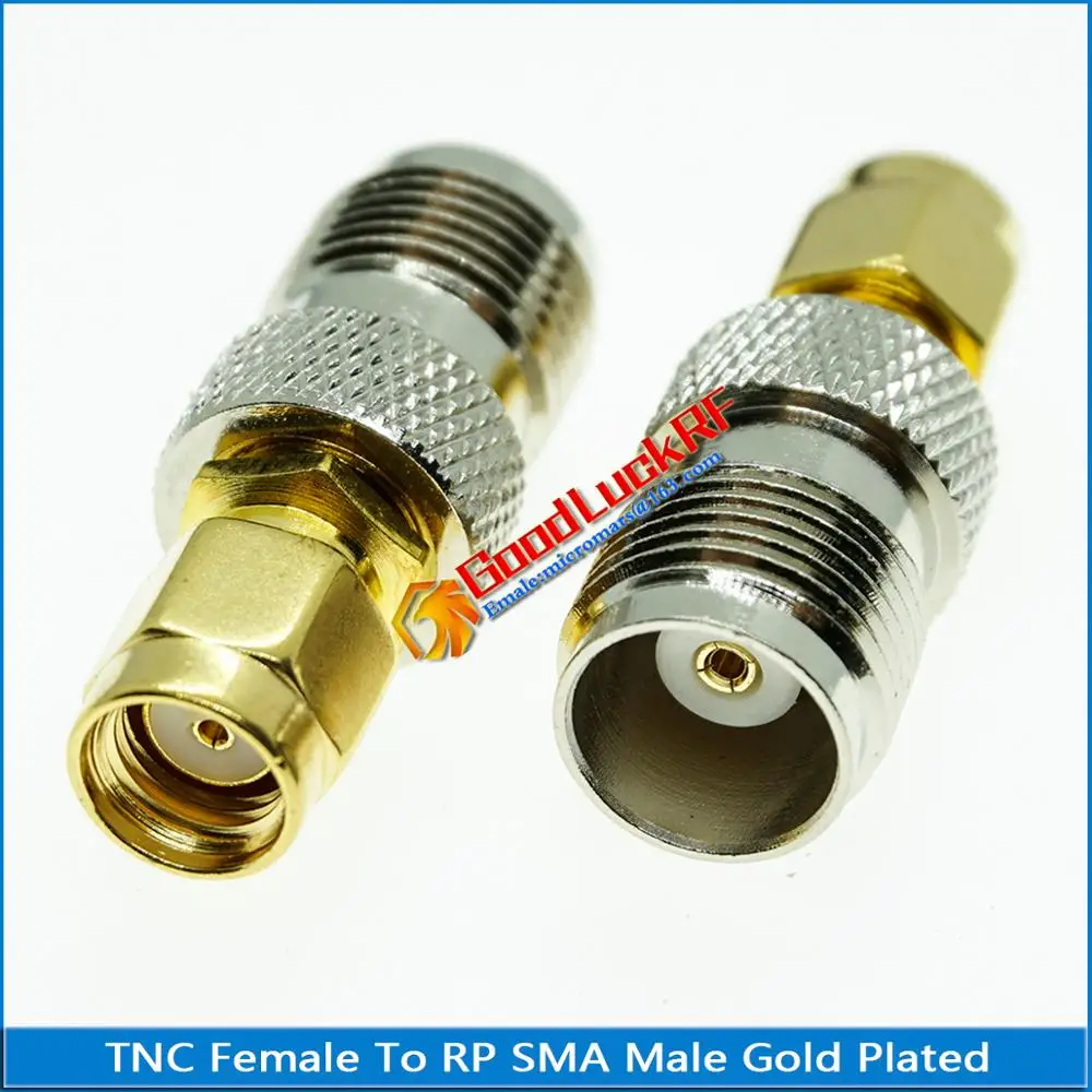 

1X Pcs TNC To RP SMA Connector Socket TNC Female To RP SMA Male Plug RP SMA - TNC GOLD Plated Straight Coaxial RF Adapters