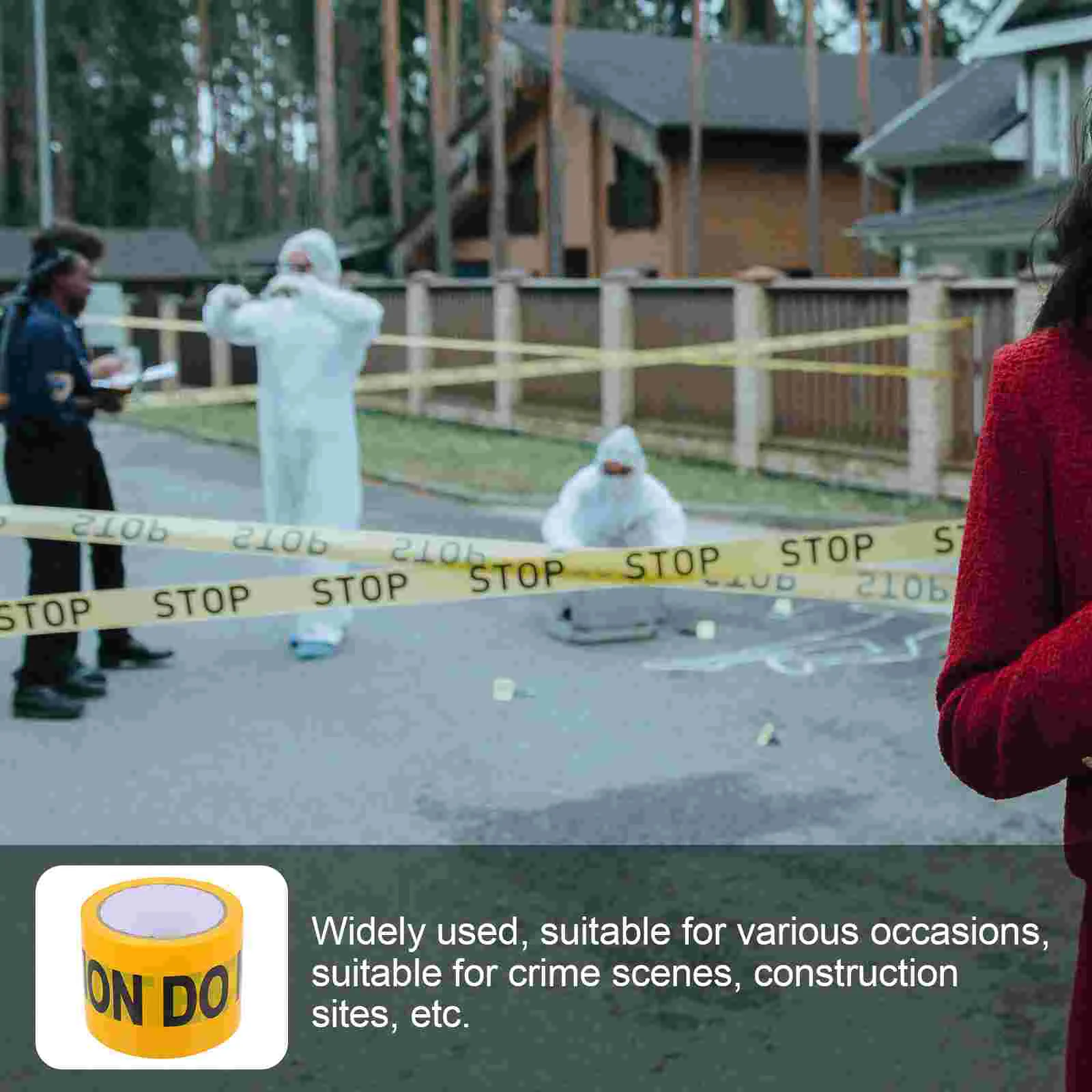1 Roll Crime Scene Tape Non-adhesive Caution Tape Warning Do Not Enter for Safety 100m