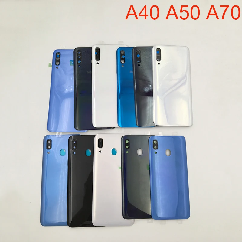 

10pcs Repair Parts for Samsung Galaxy A40 A405 A50 A505 A70 A705 with Camera Lens Battery Back Cover Back Door Cover