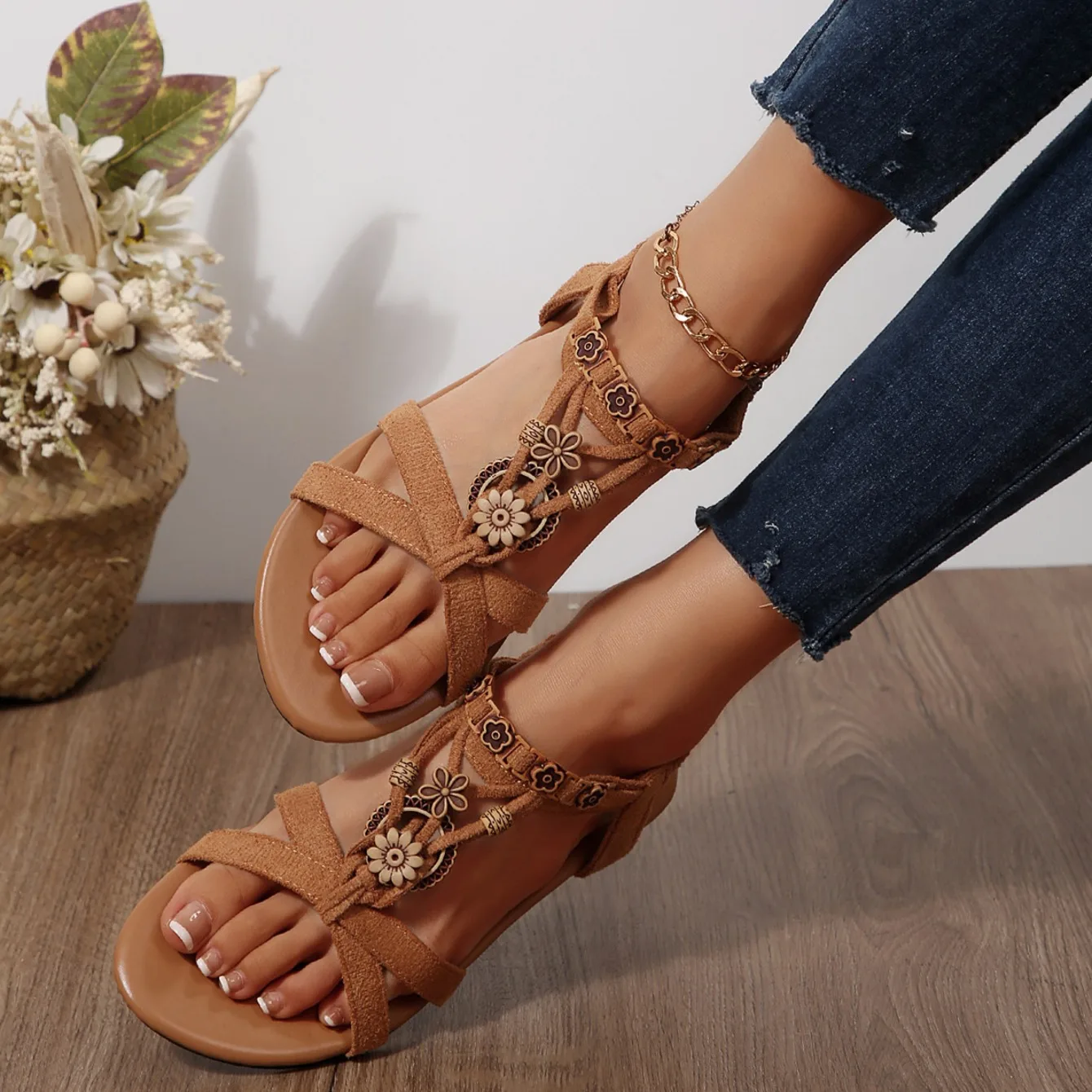 Bohemian Women's Platform Sandals Soft Bottom Beach Footwear_voghion.com