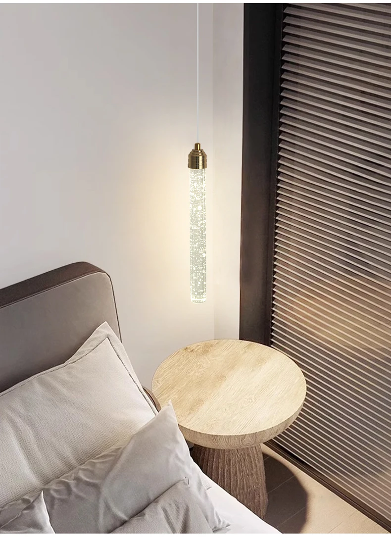 Luxury Crystal Pendant Light - Modern Gold Hanging Lamp for Living Room Bedroom Dining Room Decor