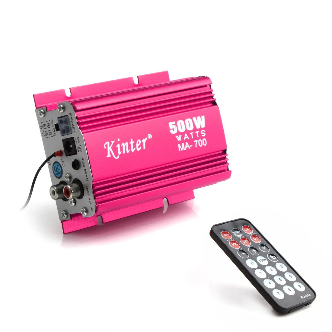 700 500W Digital Car Motorcycle 2 Channels Audio AMP Amplifier FM Stereo Radio with Remote Support USB MP3 FM Input
