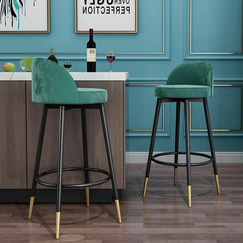 

Kitchen Metal Luxury Bar Chairs Nordic Modern Design Height Living Room Bar Chairs Outdoor Counter Sillas Altas Furniture YQBC