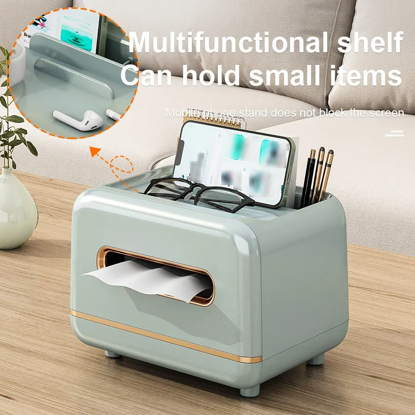 Desktop Tissue Box Removable Slight Luxury Decorative Handkerchief Case Paper Storage Box Home Office Car Nordic Plastic Holder 3