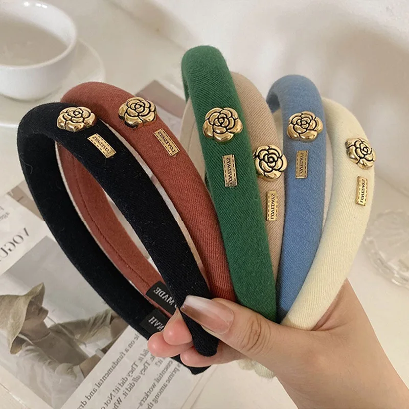 2026 New Fashion Camellia Headband Hair Hoop Hair Bands for  display picture 1