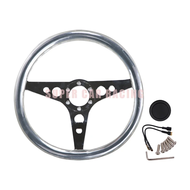 JDM Racing Sport Heart Steer Wheel White Carbon Look Heart Shape Steering  Wheel with Anime Horn Button - AliExpress