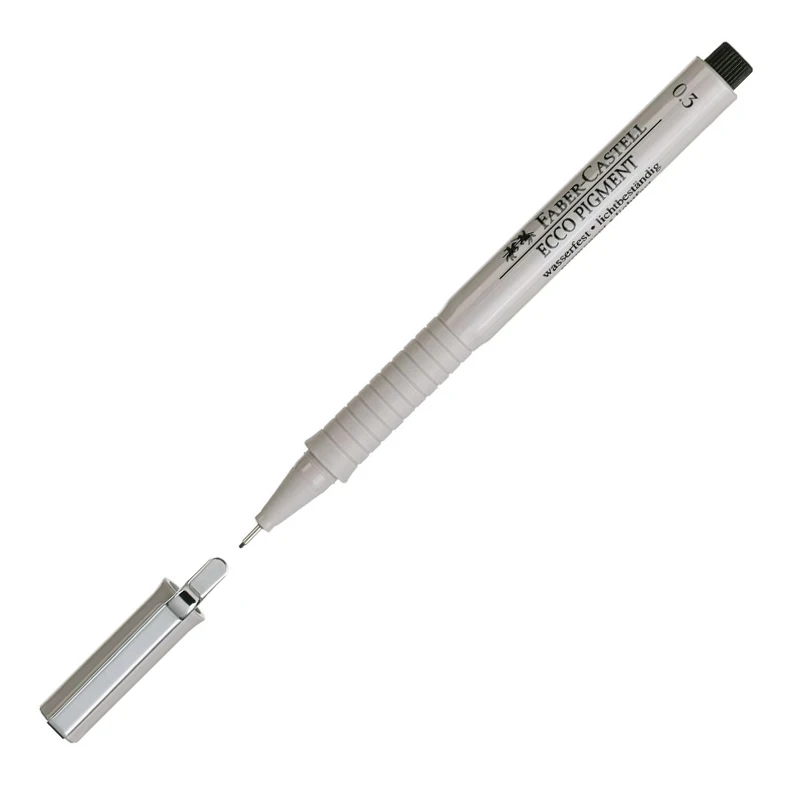 Manga Markers Micro Pens Sketching Markers Art Markers Permanent Markers Paint Marker Pens FABER-CASTELL Fineliner Pigment Liner Waterproof Black Ink 0.1-0.8mm Sketch Drawing Pen Manga Design 1pc