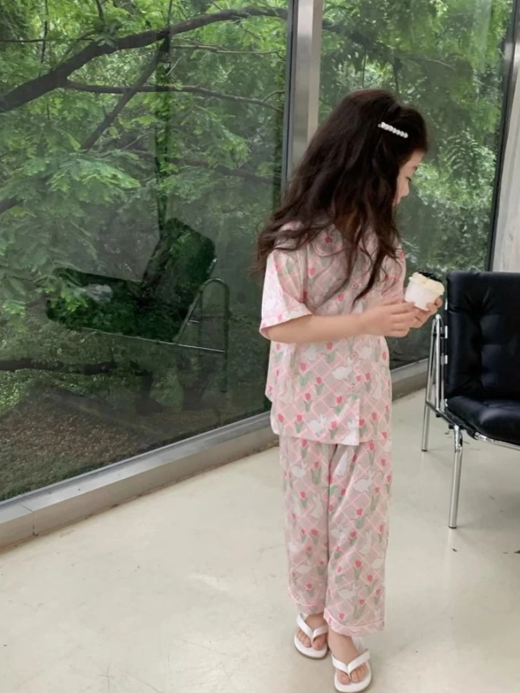 여아 여름 파자마 세트 반팔 탱크탑   귀여운 잠옷