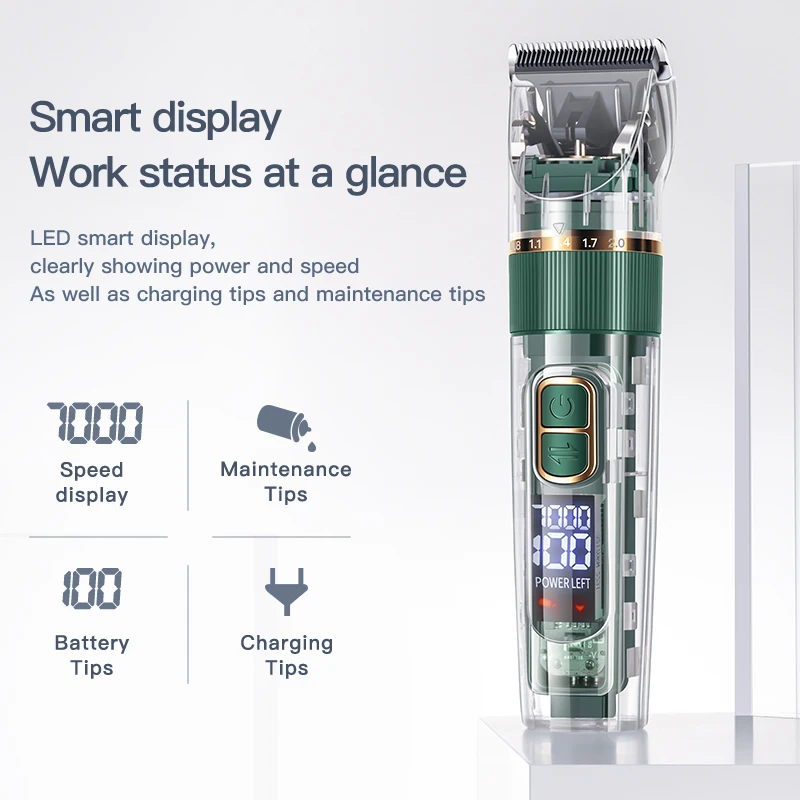 Pet Clipper Dog Hair Trimmer Pet Hair Trimmer Dog Clipper Dog Hair Clippers Grooming Haircut Trimmer Shaver Set IPX7waterproof Pets Cordless Rechargeable Professional Dog Clipper