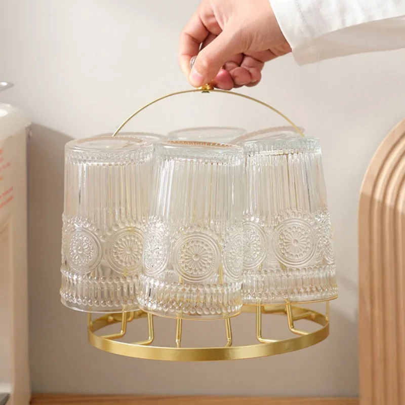 Glass Cup Drying Rack Saving Space Mugs Cups Organizer Sports Bottle Draining Organizer for Kitchen Countertop Bar Home Kitchen 5