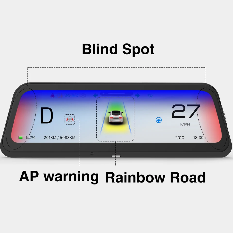 운전자의 편의성과 안전성을 높이는 Tesla HUD