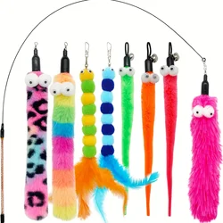 9 - Piece Interactive Cat Wand and Feather Toy Set (Multicolor)