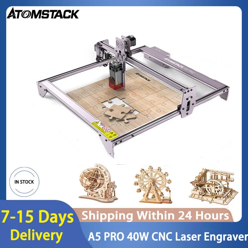

Лазерный гравер ATOMSTACK A5 Pro 40 Вт CNC DIY станок с фиксированным фокусом лазерный резак защита глаз Лазерная гравировальная режущая машина
