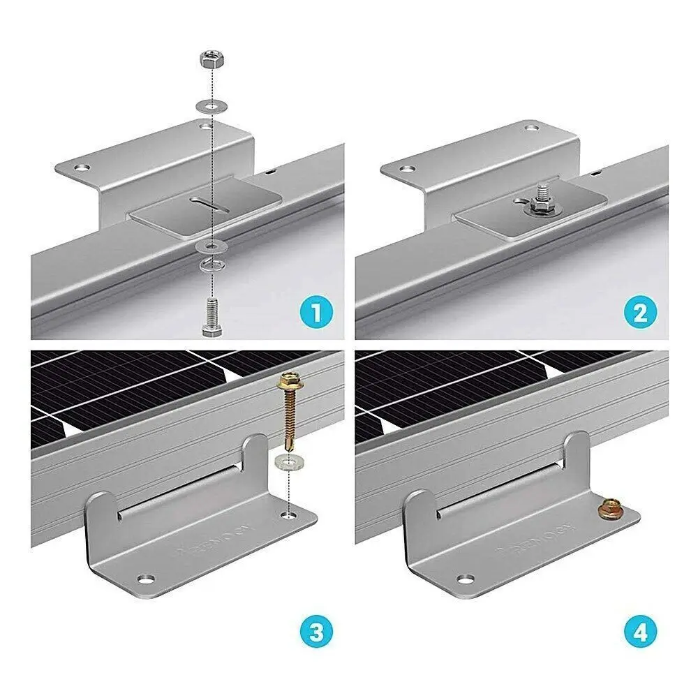 

4/8sets of Solar Panel Z Bracket Solar Panel Mounting Mounts RV Boat Roof Wall Mounting Brackets Sets
