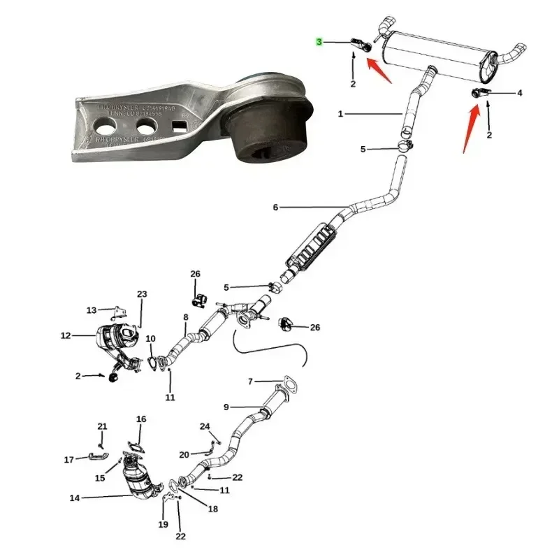 Left or Right Hanger Insulator Fit For Jeep Cherokee KL 2014- 68141919AB 68141918AB